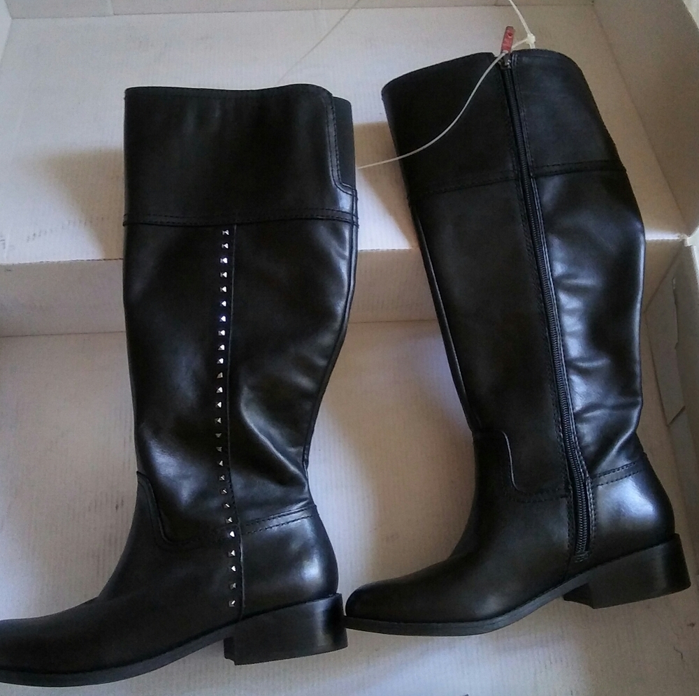 Marc Fisher Galaya Leather Studded Boot Size 6.5M - Picture 8 of 13